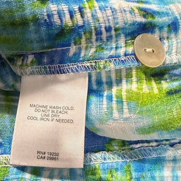 Alfred Dunner Womens Size 16 Multicolor Button-Up Jacket Blue & Green Pattern - Picture 5 of 7